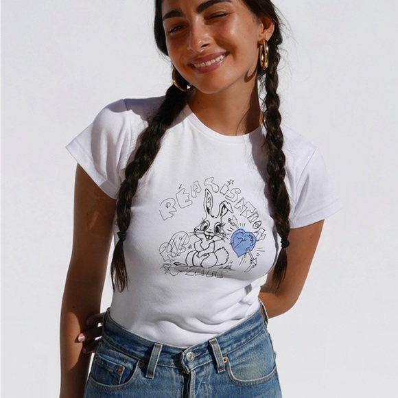 BUNNY TEE in Blue Heart - Picture 2 of 3